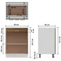 Low oak brown engineered wood kitchen cabinet by vidaXL, Kitchen cabinets - Ref: Foro24-815578, Price: 79,03 €, Discount: %
