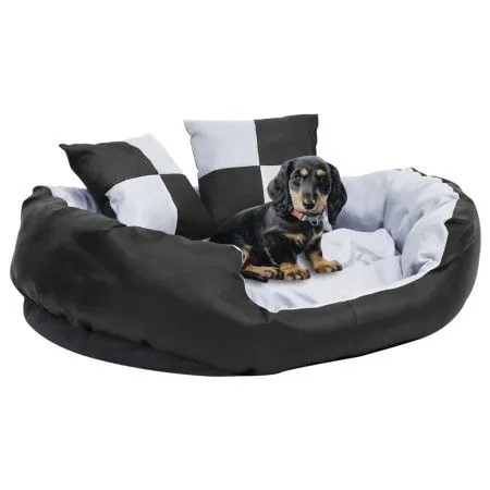 Reversible and washable dog cushion gray and black 85x70x20 cm by vidaXL, Beds for dogs - Ref: Foro24-171208, Price: 54,60 €,...
