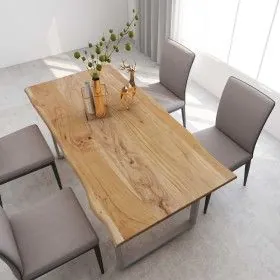 Solid acacia wood dining table 180x90x76 cm by vidaXL, Kitchen and dining tables - Ref: Foro24-286476, Price: 391,75 €, Disco...