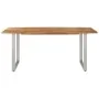 Mesa de comedor de madera maciza de acacia 180x90x76 cm de vidaXL, Mesas de cocina y de comedor - Ref: Foro24-286476, Precio:...
