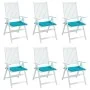 Gartenstuhlkissen 6 Stück türkisfarbener Stoff 40x40x3 cm von vidaXL, Kissen für Stühle und Sofas - Ref: Foro24-361031, Preis...