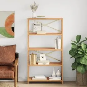 5-tier solid oak wood shelf 80x30x146 cm by vidaXL, Bookcases and shelves - Ref: Foro24-353812, Price: 180,60 €, Discount: %