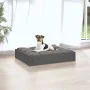 Massives Kiefernholz-Hundebett grau 51,5x44x9 cm von vidaXL, Betten für Hunde - Ref: Foro24-820848, Preis: 24,01 €, Rabatt: %