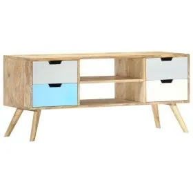 Mueble para TV de madera maciza de mango 110x35x48 cm de vidaXL, Muebles TV - Ref: Foro24-286483, Precio: 117,38 €, Descuento: %