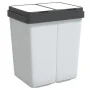 Double white trash can 2x25 L by vidaXL, Garbage cans and trash cans - Ref: Foro24-154981, Price: 53,36 €, Discount: %