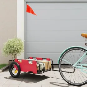 Iron bicycle trailer and red Oxford cloth by vidaXL, Bicycle trailers - Ref: Foro24-94160, Price: 76,23 €, Discount: %