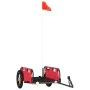 Fahrradanhänger aus Eisen und rotem Oxford-Stoff von vidaXL, Fahrradanhänger - Ref: Foro24-94160, Preis: 76,19 €, Rabatt: %