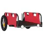 Fahrradanhänger aus Eisen und rotem Oxford-Stoff von vidaXL, Fahrradanhänger - Ref: Foro24-94160, Preis: 76,19 €, Rabatt: %