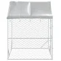 Außenzwinger mit silberverzinkter Stahlmarkise 2x2x2,5 m von vidaXL, Hundehütten und Zäune - Ref: Foro24-153675, Preis: 159,8...