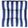 Cushion for pallets blue and white striped fabric 50x50x12 cm by vidaXL, Cushions for chairs and sofas - Ref: Foro24-360440, ...