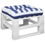Cushion for pallets blue and white striped fabric 50x50x12 cm by vidaXL, Cushions for chairs and sofas - Ref: Foro24-360440, ...