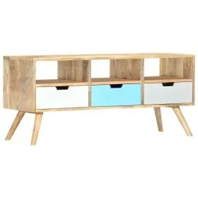 Mueble para TV de madera maciza de mango 110x35x48 cm de vidaXL, Muebles TV - Ref: Foro24-286484, Precio: 146,68 €, Descuento: %