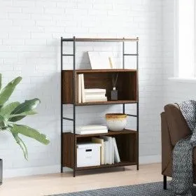 Holzwerkstoff-Eisenregal, Eiche braun, 80 x 30 x 145,5 cm von vidaXL, Bücherregale und Regale - Ref: Foro24-832802, Preis: 56...