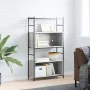 Sonoma gray engineering wood iron shelf 80x30x145.5 cm by vidaXL, Bookcases and shelves - Ref: Foro24-832801, Price: 56,56 €,...