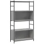 Sonoma gray engineering wood iron shelf 80x30x145.5 cm by vidaXL, Bookcases and shelves - Ref: Foro24-832801, Price: 56,56 €,...