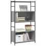 Sonoma gray engineering wood iron shelf 80x30x145.5 cm by vidaXL, Bookcases and shelves - Ref: Foro24-832801, Price: 56,56 €,...