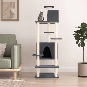 Katzenkratzbaum mit dunkelgrauen Sisalstämmen, 154 cm von vidaXL, Katzenmöbel - Ref: Foro24-171773, Preis: 68,24 €, Rabatt: %