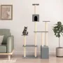 Cat scratching post with light gray sisal posts 180 cm by vidaXL, Cat furniture - Ref: Foro24-171775, Price: 66,27 €, Discoun...