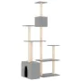 Katzenkratzbaum mit hellgrauen Sisalstämmen 180 cm von vidaXL, Katzenmöbel - Ref: Foro24-171775, Preis: 66,22 €, Rabatt: %