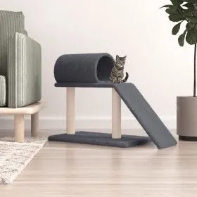 Cat scratching post with tunnel and dark gray ladder 55.5 cm by vidaXL, Cat furniture - Ref: Foro24-171791, Price: 40,49 €, D...