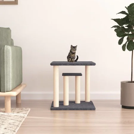 Postes rascadores para gatos con plataformas gris oscuro 50 cm de vidaXL, Mobiliario para gatos - Ref: Foro24-172045, Precio:...