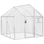Pajarera de aluminio color plateado 1,79x2x1,85 m de vidaXL, Pies y jaulas para pájaros - Ref: Foro24-3155795, Precio: 370,72...