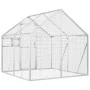 Pajarera de aluminio color plateado 1,79x2x1,85 m de vidaXL, Pies y jaulas para pájaros - Ref: Foro24-3155795, Precio: 370,72...