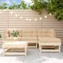 5-piece garden furniture set and solid wood cushions by vidaXL, Garden sets - Ref: Foro24-3185787, Price: 365,08 €, Discount: %