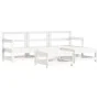 Gartenmöbel-Set 5-teilig und Kissen aus massivem Holz weiß von vidaXL, Gartensets - Ref: Foro24-3185795, Preis: 394,23 €, Rab...