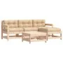 5-piece garden furniture set and solid wood cushions by vidaXL, Garden sets - Ref: Foro24-3185794, Price: 358,90 €, Discount: %