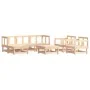 7-teiliges Gartenmöbel-Set und Massivholzkissen von vidaXL, Gartensets - Ref: Foro24-3185808, Preis: 526,56 €, Rabatt: %