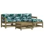 5-piece garden furniture set with impregnated pine wood cushions by vidaXL, Garden sets - Ref: Foro24-3185800, Price: 423,02 ...