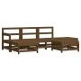 Garden furniture set 6 pieces and cushions solid brown honey wood by vidaXL, Garden sets - Ref: Foro24-3185909, Price: 531,47...