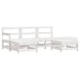 6-piece garden furniture set and white solid wood cushions by vidaXL, Garden sets - Ref: Foro24-3185907, Price: 465,34 €, Dis...