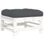 6-piece garden furniture set with solid white wood cushions by vidaXL, Garden sets - Ref: Foro24-3185914, Price: 541,11 €, Di...