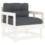 7-piece garden furniture set and white solid wood cushions by vidaXL, Garden sets - Ref: Foro24-3185809, Price: 608,84 €, Dis...