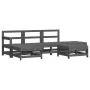 Garden furniture set 6 pieces and gray solid wood cushions by vidaXL, Garden sets - Ref: Foro24-3185908, Price: 508,77 €, Dis...