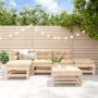 6-teiliges Gartenmöbel-Set und Massivholzkissen von vidaXL, Gartensets - Ref: Foro24-3185913, Preis: 465,38 €, Rabatt: %