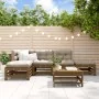 Garden furniture set 6 pieces and cushions solid brown honey wood by vidaXL, Garden sets - Ref: Foro24-3185916, Price: 581,67...