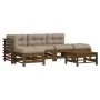 Garden furniture set 6 pieces and cushions solid brown honey wood by vidaXL, Garden sets - Ref: Foro24-3185916, Price: 581,67...