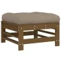 Juego muebles jardín 6 pzas y cojines madera maciza marrón miel de vidaXL, Conjuntos de jardín - Ref: Foro24-3185916, Precio:...