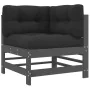 Garden furniture set 6 pieces and gray solid wood cushions by vidaXL, Garden sets - Ref: Foro24-3185915, Price: 568,13 €, Dis...