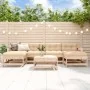 7-piece garden furniture set and solid wood cushions by vidaXL, Garden sets - Ref: Foro24-3185934, Price: 485,26 €, Discount: %