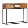 Golden recycled solid wood console table 90x30x75 cm by vidaXL, Sideboards - Ref: Foro24-286511, Price: 181,52 €, Discount: %