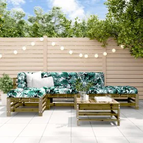 6-piece garden furniture set with impregnated pine wood cushions by vidaXL, Garden sets - Ref: Foro24-3185919, Price: 501,58 ...