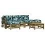 6-piece garden furniture set with impregnated pine wood cushions by vidaXL, Garden sets - Ref: Foro24-3185919, Price: 501,56 ...