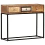 Golden recycled solid wood console table 90x30x75 cm by vidaXL, Sideboards - Ref: Foro24-286511, Price: 181,52 €, Discount: %