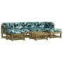 7-piece garden furniture set with impregnated pine wood cushions by vidaXL, Garden sets - Ref: Foro24-3185926, Price: 566,79 ...