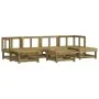7-piece garden furniture set with impregnated pine wood cushions by vidaXL, Garden sets - Ref: Foro24-3185926, Price: 566,79 ...