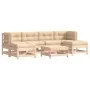 Juego de muebles de jardín 7 piezas y cojines madera maciza de vidaXL, Conjuntos de jardín - Ref: Foro24-3185927, Precio: 487...